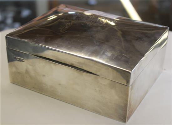 Silver cigarette box